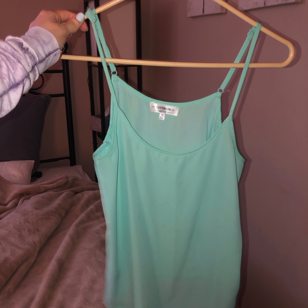 Teal, Sheer Tank Top